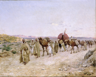 A Caravan near Biskra, 1892 (oil on canvas)