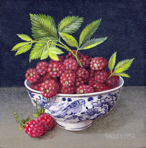 Loganberries, 1997 (acrylic on board)