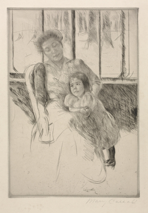In the Conservatory, c. 1901 (drypoint)