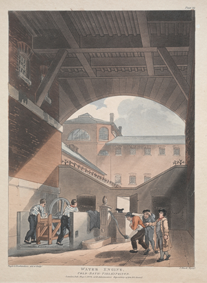 Water Engine, Cold Bath, Field's Prison, 1808 (etching)