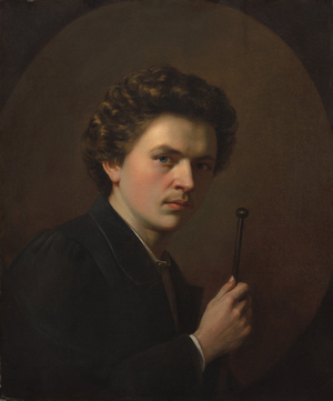 Self-Portrait with a Maulstick, c.1863 (oil on fabric)