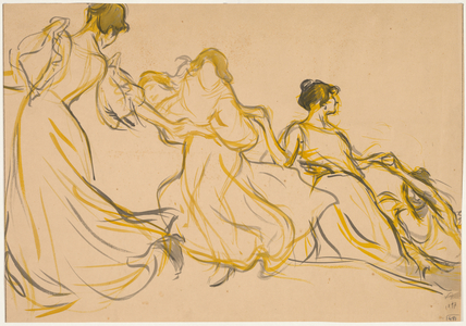 Study for the Decoration for the Salle des Fêtes for La Mairie du 11e arrondissement de Paris, 1897 (w/c on beige wove paper)