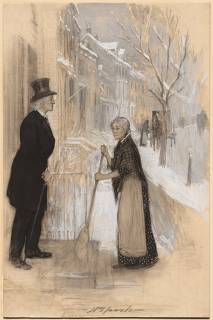 Sketch to illustrate "Not Honourably Discharged", 1904 (w/c)