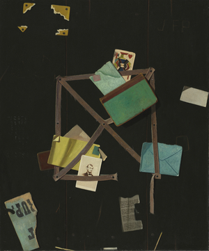 Card Rack with a Jack of Hearts, c.1895 (oil on canvas)