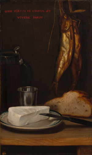 Still Life with Herring, Bread, and Cheese, 1858 (oil on canvas)