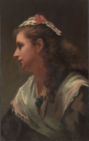 His First Model-Miss Russell, c.1873 (oil on canvas)