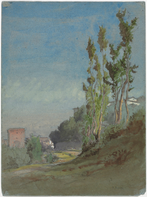 Albano, Italy, c.1872 (w/c with gouache over graphite)