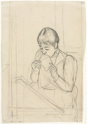 The Letter (recto), 1890-1891 (black crayon and graphite)