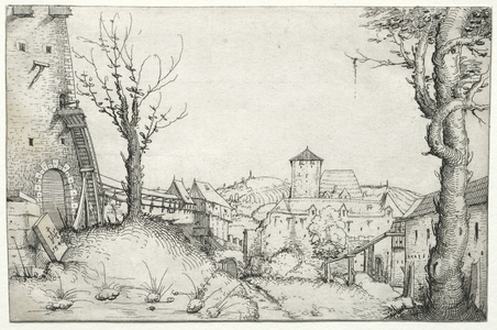 Courtyard of a castle, 1546 (etching)