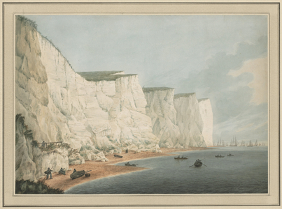 The Fleet Off the Coast, Beachy Head, c.1790-1805 (w/c with graphite underdrawing)