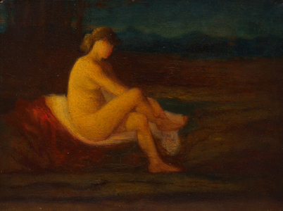 A Bather, 1800s (oil on canvas)