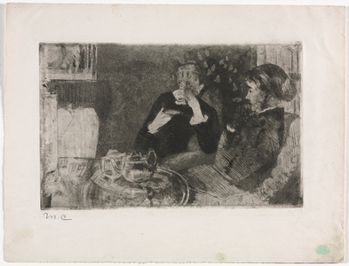 Lydia and Her Mother at Tea, c. 1880 (aquatint and etching, unique impression between fourth and fifth states)