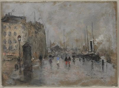 The Grand Quai of Le Havre, 1901 (pastel on paper))