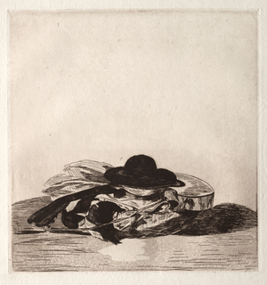 Frontispiece for an Edition of Etchings: Hat and Guitar, 1862 (etching, roulette, and aquatint)