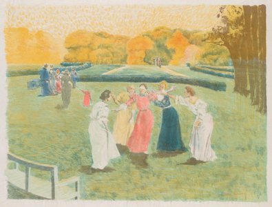 Le Colin-Maillard, 1897 (colour lithograph)
