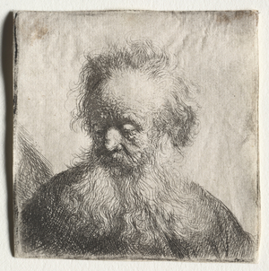 Old Man with a Flowing Beard: Bust, 1631 (etching)