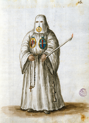 Robes of the Confraternity of St. Bernard of Siena (pen & ink and w/c on paper)