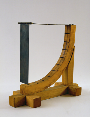 Reconstruction of da Vinci's design for an anemometer (wood & metal)