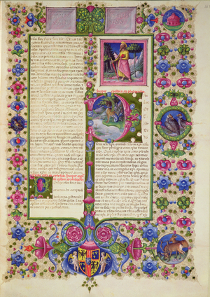 Fol.203r Letter from St. Paul to the Philippians, from the Borso d'Este Bible. Vol 2 (vellum)