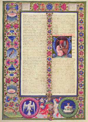 Fol.292v Opening of the Prologue of Ecclesiasticus, from the Borso d'Este Bible. Vol 1 (vellum)