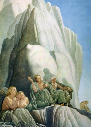 Illustration from Dante's 'Divine Comedy', Purgatory, Canto XIV, 1923 (colour litho)
