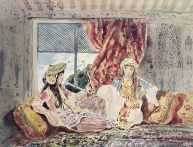 Tripoli, a Harem (w/c on paper)