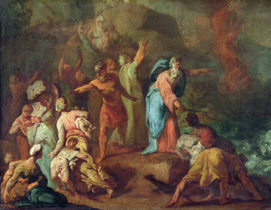 Crossing the Red Sea, 18th century (oil on canvas)