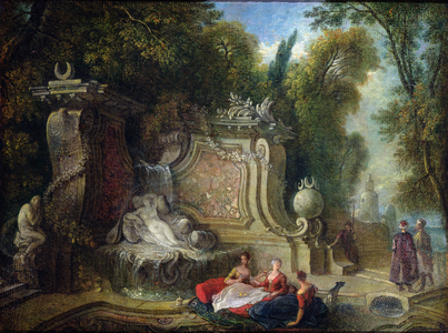 Oriental Garden (oil on canvas)
