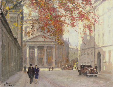 A Street in Copenhagen (oil on canvas)