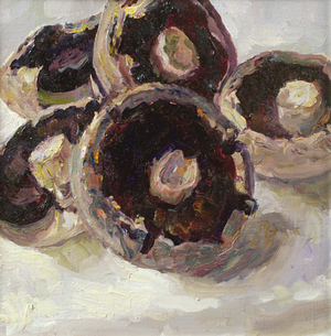 Mushrooms (oil on canvas)