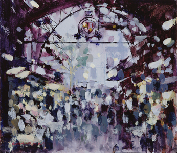 Barcelona Market (pen & ink and w/c on paper)