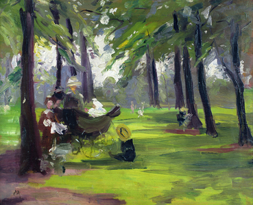 In the Park (oil on canvas)