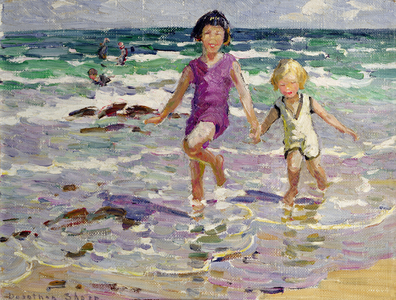 Through the Waves (oil on canvas)