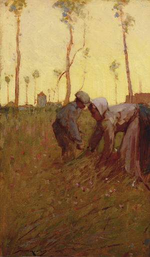 Hay Time (oil on canvas)