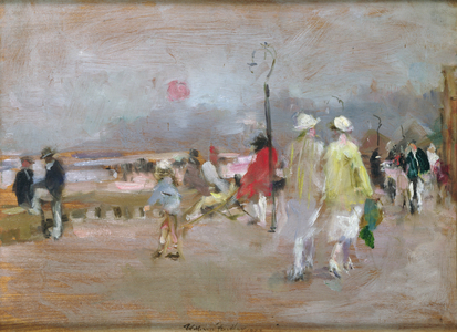 The Sea Front (oil on canvas)