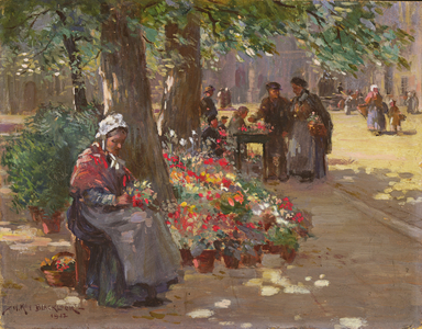 The Flower Seller, 1912 (oil on board)