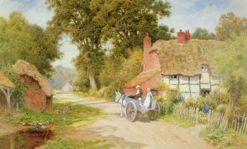 A Warwickshire Lane (w/c on paper)