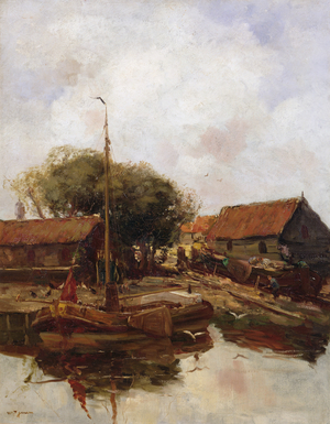 The Shipbuilders Yard (oil on canvas)