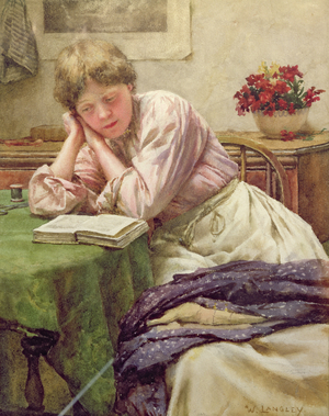 A Quiet Read (w/c on paper)