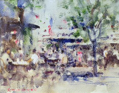 Paris Cafe (w/c on paper)