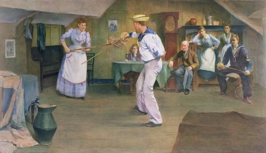 The Fencing Lesson, 1893 (w/c on paper)