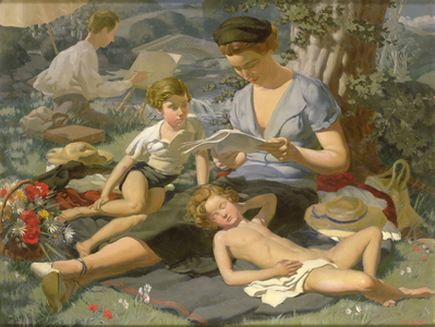 Summer Idyll (oil on canvas)