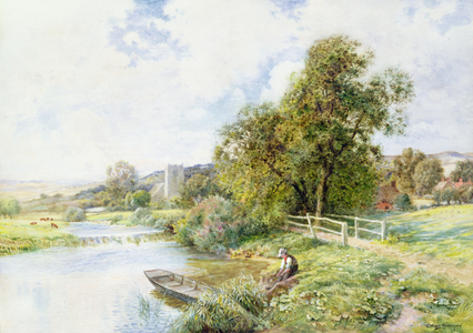 The Young Angler (w/c)