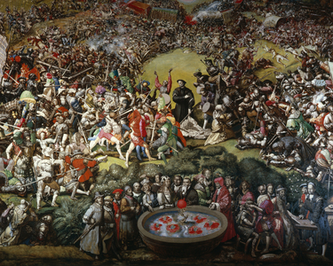 Early Bourgeois Revolution in Germany, 1987 (oil on panel)