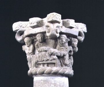 Caring for the Sick, relief from a capital (stone)