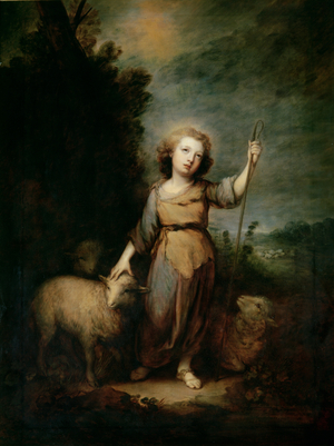 The Good Shepherd (oil on canvas)