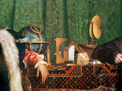 The Ambassadors, detail of the astronomical instruments, 1533 (oil on panel) (detail of 4147)