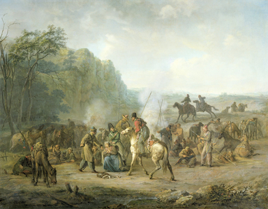 Cossack Bivouac, 1813 (oil on canvas)