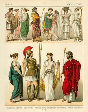 Greek Costumes (colour litho)
