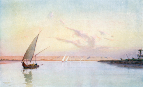 Tel-el-Amarna, on the Upper Nile (colour litho)
